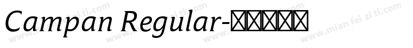 Campan Regular字体转换